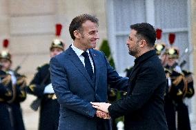Volodymyr Zelensky Arrives at the Elysee Palace - Paris