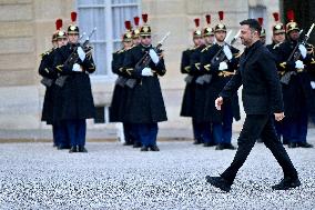 Volodymyr Zelensky Arrives at the Elysee Palace - Paris