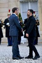 Volodymyr Zelensky Arrives at the Elysee Palace - Paris