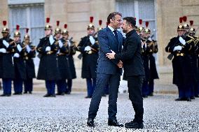Volodymyr Zelensky Arrives at the Elysee Palace - Paris