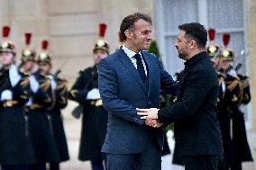 Volodymyr Zelensky Arrives at the Elysee Palace - Paris