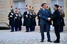 Volodymyr Zelensky Arrives at the Elysee Palace - Paris