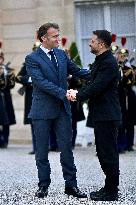 Volodymyr Zelensky Arrives at the Elysee Palace - Paris
