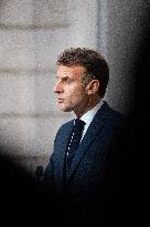 President Macron And President Zelensky Press Conference - Paris