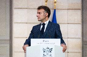 President Macron And President Zelensky Press Conference - Paris