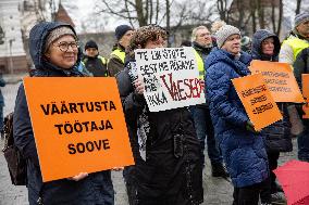 Trade unions protest