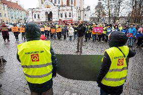 Trade unions protest