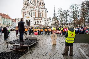 Trade unions protest