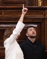 Zelenski Visits Congress - Madrid