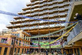 Queen Maxima Opens Circular Wooden Residential Building - Rotterdam