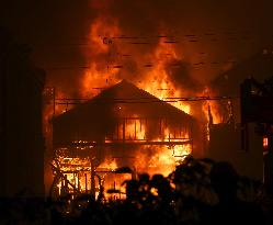 Massive fire in southwestern Japan