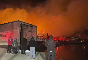 Massive fire in southwestern Japan