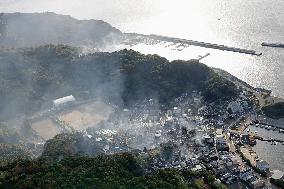Major fire in southwestern Japan