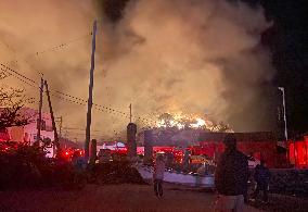 Massive fire in southwestern Japan