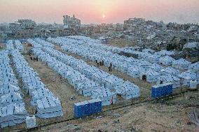 Egypt Builds Camp In Central Gaza