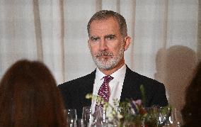 King Felipe VI And Queen Letizia At Francisco Cerecedo Awards - Madrid