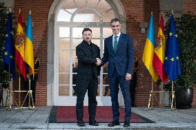 Sanchez Welcomes Zelenski - Madrid