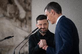 Sanchez Welcomes Zelenski - Madrid