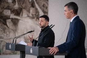Sanchez Welcomes Zelenski - Madrid