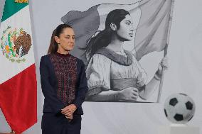 Sheinbaum Holds FIFA World Cup News Conference - Mexico