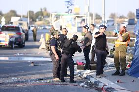 Ramming and Stabbing Attack at the Gush Etzion Junction - West Bank