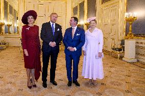Dutch Royal Couple Receives Grand Duke Guillaume and Grand Duchess Stephanie of Luxembourg - The Netherlands