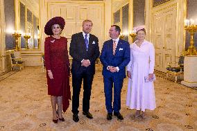 Dutch Royal Couple Receives Grand Duke Guillaume and Grand Duchess Stephanie of Luxembourg - The Netherlands