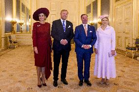 Dutch Royal Couple Receives Grand Duke Guillaume and Grand Duchess Stephanie of Luxembourg - The Netherlands