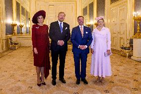 Dutch Royal Couple Receives Grand Duke Guillaume and Grand Duchess Stephanie of Luxembourg - The Netherlands