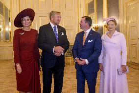 Dutch Royal Couple Receives Grand Duke Guillaume and Grand Duchess Stephanie of Luxembourg - The Netherlands