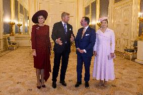 Dutch Royal Couple Receives Grand Duke Guillaume and Grand Duchess Stephanie of Luxembourg - The Netherlands