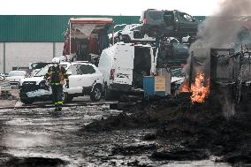 Scrapyard Fire - Spain