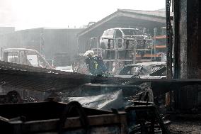 Scrapyard Fire - Spain