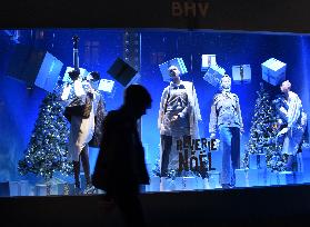Chrismas Opening At BHV Store - Paris