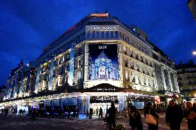 Chrismas Opening At BHV Store - Paris