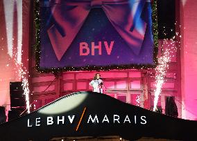 Chrismas Opening At BHV Store - Paris