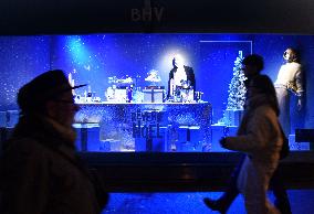 Chrismas Opening At BHV Store - Paris