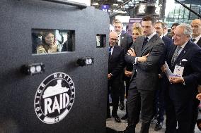 Jordan Bardella and Eric Ciotti visit MILIPOL Paris 2025 - Villepinte