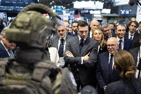 Jordan Bardella and Eric Ciotti visit MILIPOL Paris 2025 - Villepinte