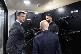 Jordan Bardella and Eric Ciotti visit MILIPOL Paris 2025 - Villepinte