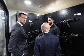 Jordan Bardella and Eric Ciotti visit MILIPOL Paris 2025 - Villepinte