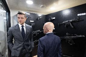 Jordan Bardella and Eric Ciotti visit MILIPOL Paris 2025 - Villepinte