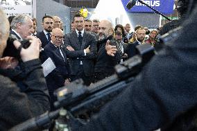 Jordan Bardella and Eric Ciotti visit MILIPOL Paris 2025 - Villepinte