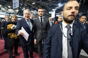 Jordan Bardella and Eric Ciotti visit MILIPOL Paris 2025 - Villepinte