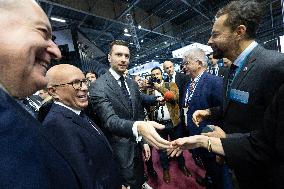 Jordan Bardella and Eric Ciotti visit MILIPOL Paris 2025 - Villepinte