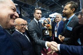 Jordan Bardella and Eric Ciotti visit MILIPOL Paris 2025 - Villepinte