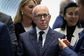 Jordan Bardella and Eric Ciotti visit MILIPOL Paris 2025 - Villepinte