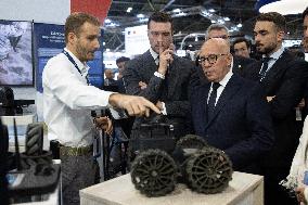 Jordan Bardella and Eric Ciotti visit MILIPOL Paris 2025 - Villepinte