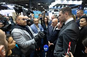 Jordan Bardella and Eric Ciotti visit MILIPOL Paris 2025 - Villepinte