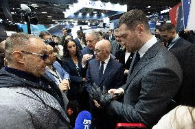 Jordan Bardella and Eric Ciotti visit MILIPOL Paris 2025 - Villepinte